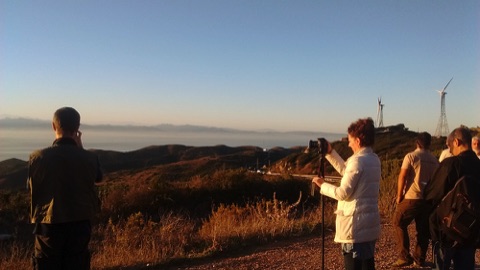 Birdwatchers at dawn, Tarifa